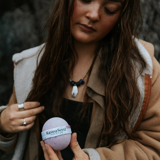 Soapberry bath bomb by RavenSong, detail view