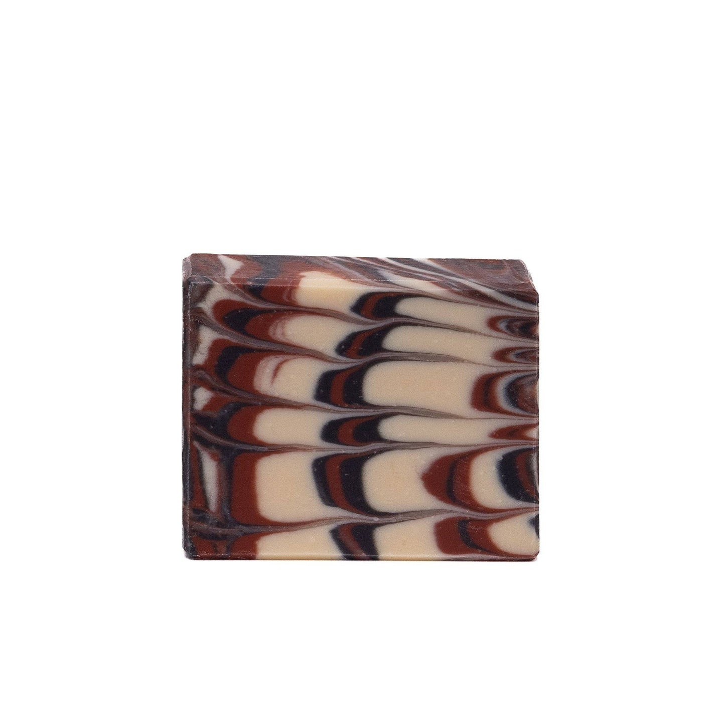 Marbled beige and red soap bar