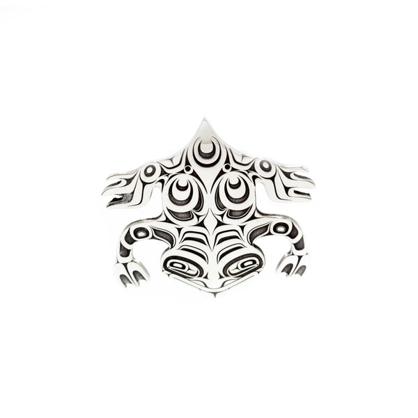 Frog Pendant by John Velten. Sterling silver.