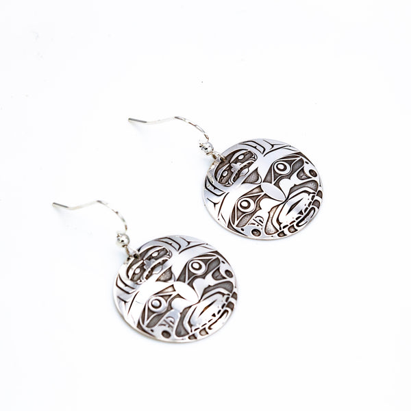 Moon Earrings by Kolten Grant. Sterling silver.