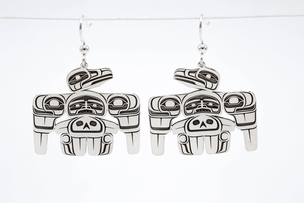 Raven House Earrings by Kolten Grant. Sterling silver.