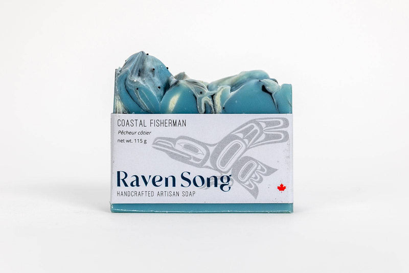 Bar of soap with packaging labeled 'Raven Song' 