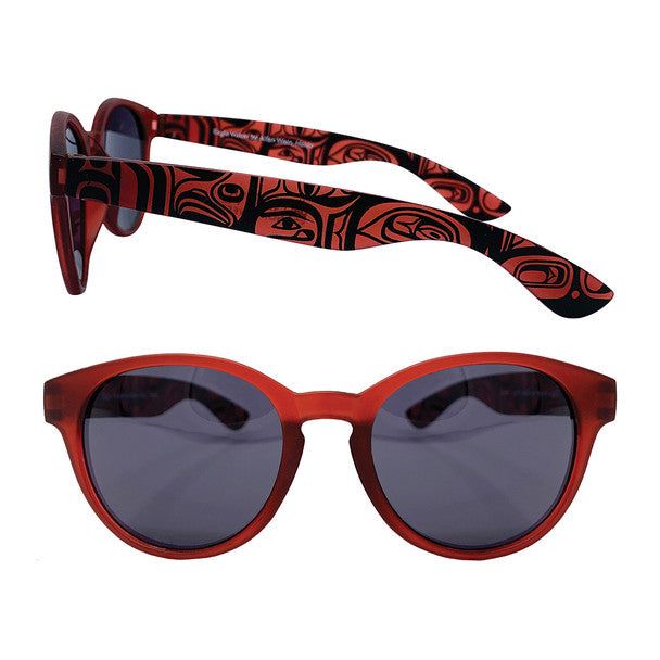 Eagle Vision owl-frame sunglasses by Haida artist Allan Weir
