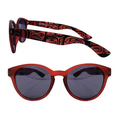 Eagle Vision owl-frame sunglasses by Haida artist Allan Weir