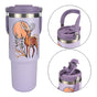 Deer (Waawaashkeshi) 30oz easy-carry insulated tumbler by Storm Angeconeb