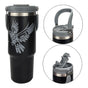 Eagle in Flight 30oz easy-carry insulated tumbler by Corey Bulpitt