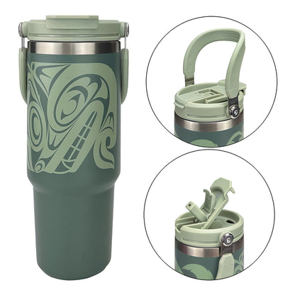 Urban Wolf 30oz easy-carry insulated tumbler by Maynard Johnny Jr