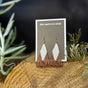 Copper and White large beaded earrings handmade by Dee Cochrane of Little Spark Cree-ations