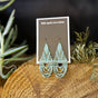 Soft Mint large beaded earrings handmade by Dee Cochrane of Little Spark Cree-ations