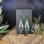 Mint and Copper small beaded earrings handmade by Dee Cochrane of Little Spark Cree-ations