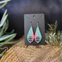 Mint and Pink small beaded earrings handmade by Dee Cochrane of Little Spark Cree-ations