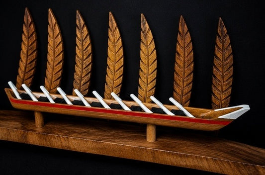 Hand Crafted Cedar Canoe Statement Piece