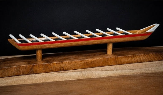 Hand Crafted Cedar Canoe Statement Piece