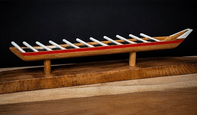 Hand Crafted Cedar Canoe Statement Piece
