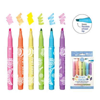 Set of six Fruit Salad scented highlighters by Yasakw (Shelly Samuels)