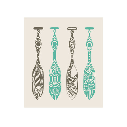 Compostable kitchen eco cloth with Paddles design by Paul Windsor