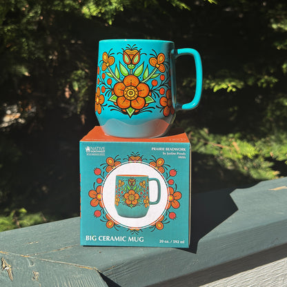 Prairie Beadwork mug, further angle