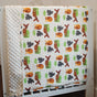Forest Friends baby blanket by Simone Diamond, muslin cotton front