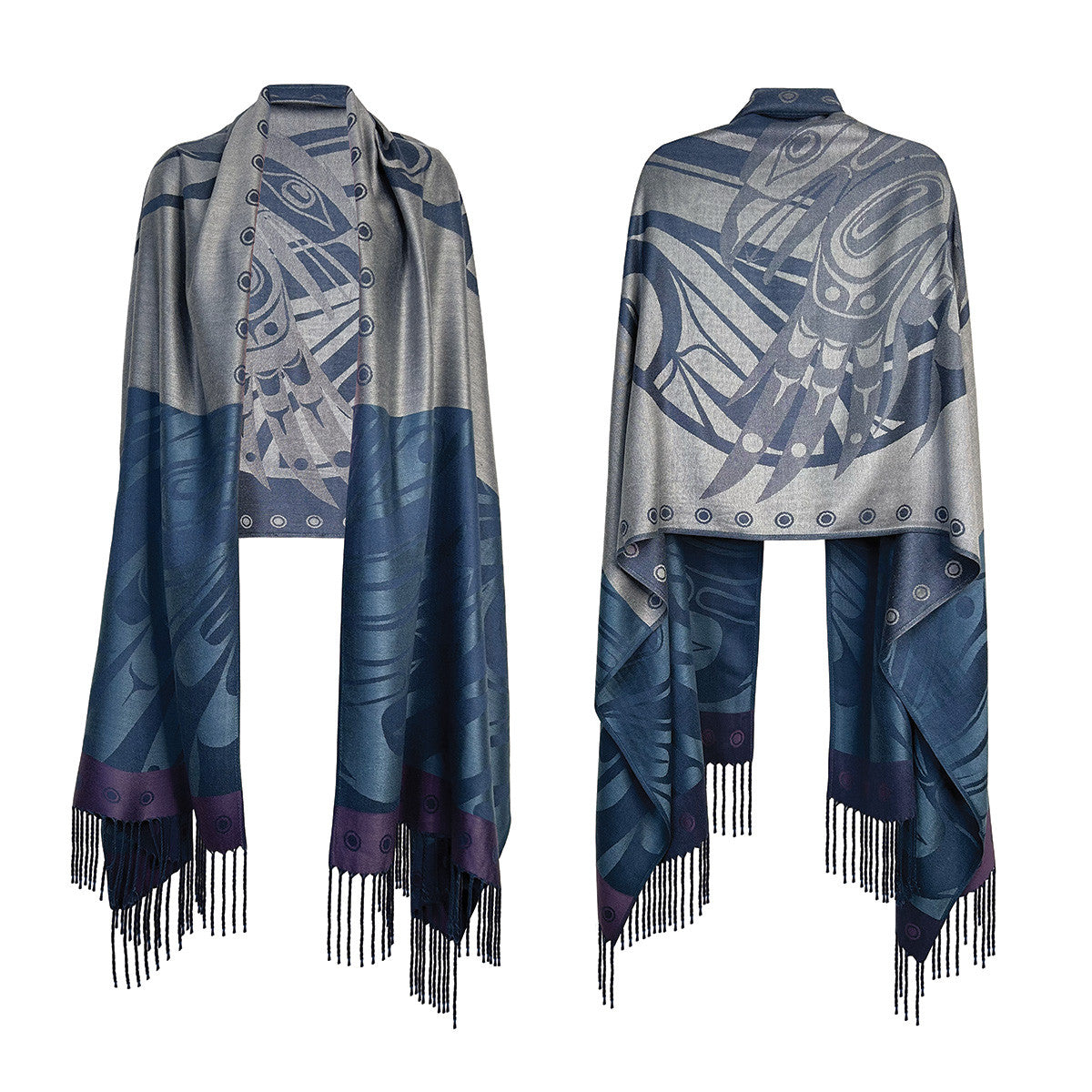 Raven Moon jacquard shawl by Allan Weir