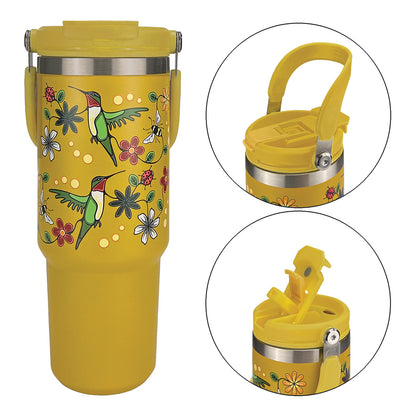 Hummingbird (Nenookaasi) 30oz insulated tumbler by Storm Angeconeb