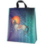 Large reusable shopping bag with Wolf Ma'iingan design by Storm Angeconeb, front view