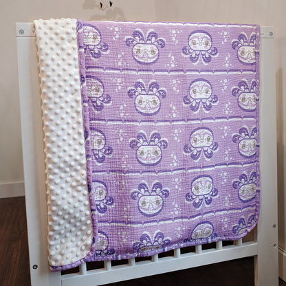 Baby Octopus baby blanket by Yasakw (Shelly Samuels), muslin cotton front