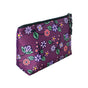 Microfibre zip pouch with Ojibwe Florals design by Storm Angeconeb, front view