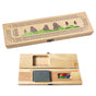 3-track wood cribbage board with Sasquatch design by Francis Horne Sr.