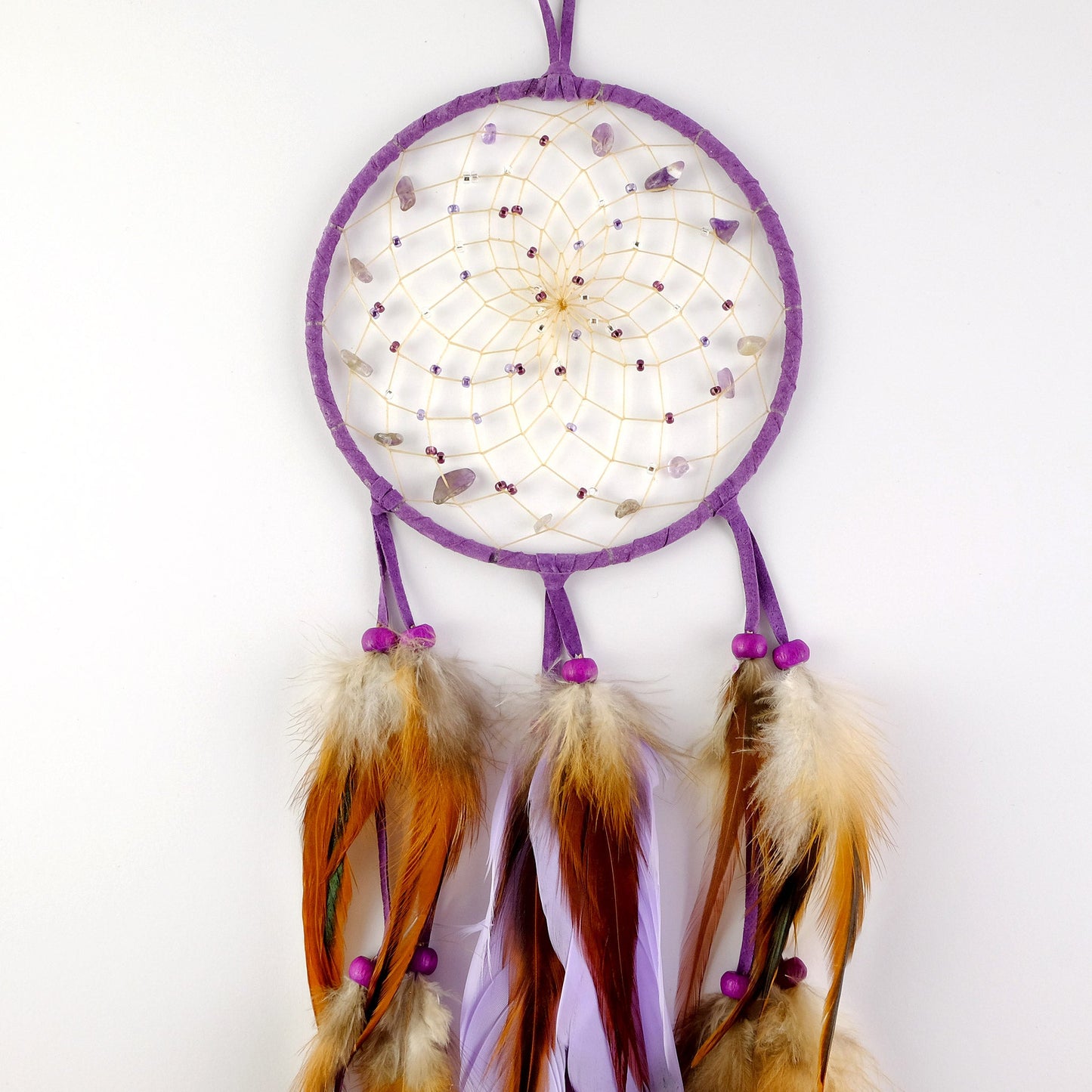 5" Purple Ombre Beaded Dreamcatcher