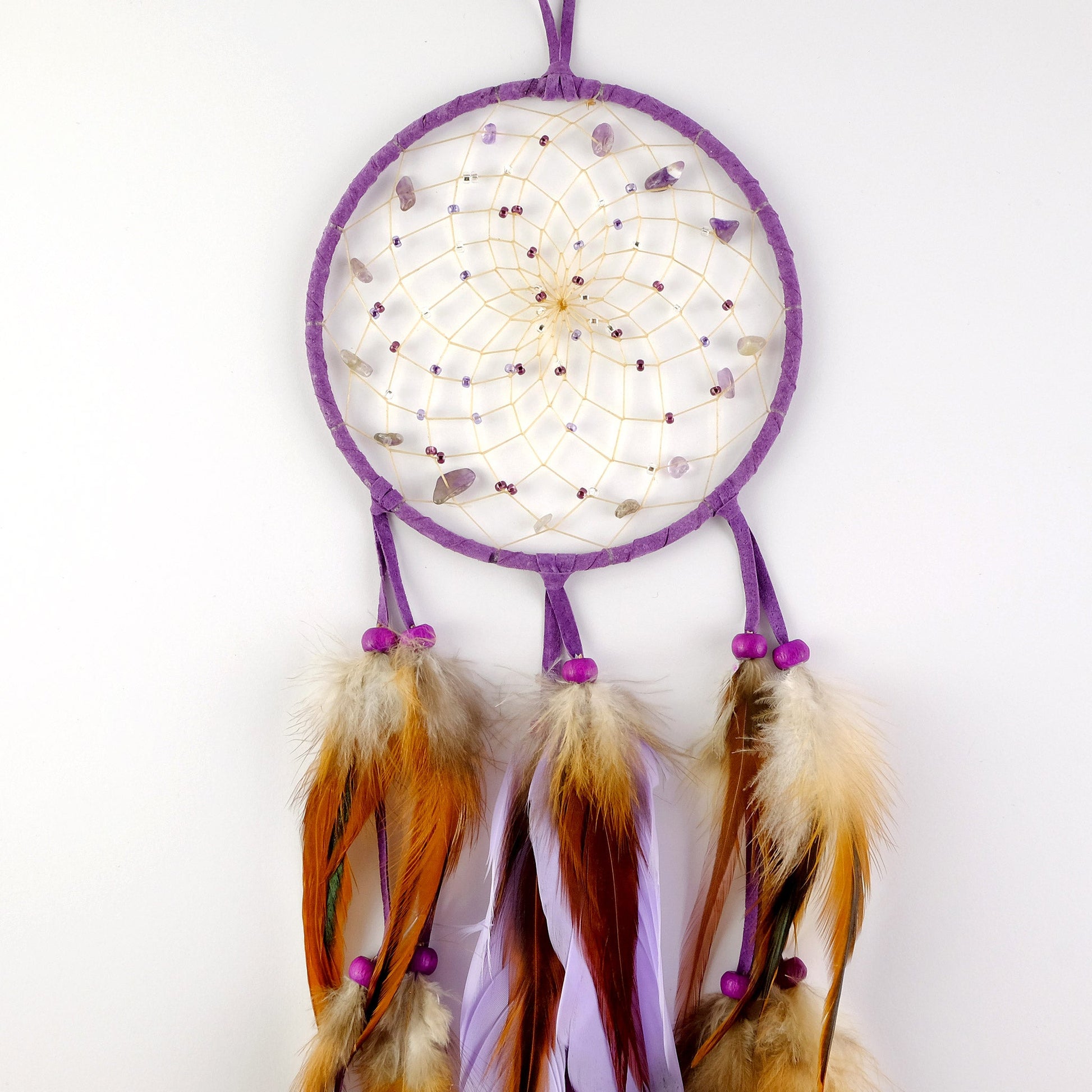 5" Purple Ombre Beaded Dreamcatcher