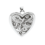 Bear Raven Heart Pendant by Karen Francis. Sterling silver.