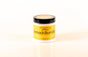 Sweetgrass Soap Bannock Bum Bum body butter in a clear jar with a black lid and yellow label, 118 ml.