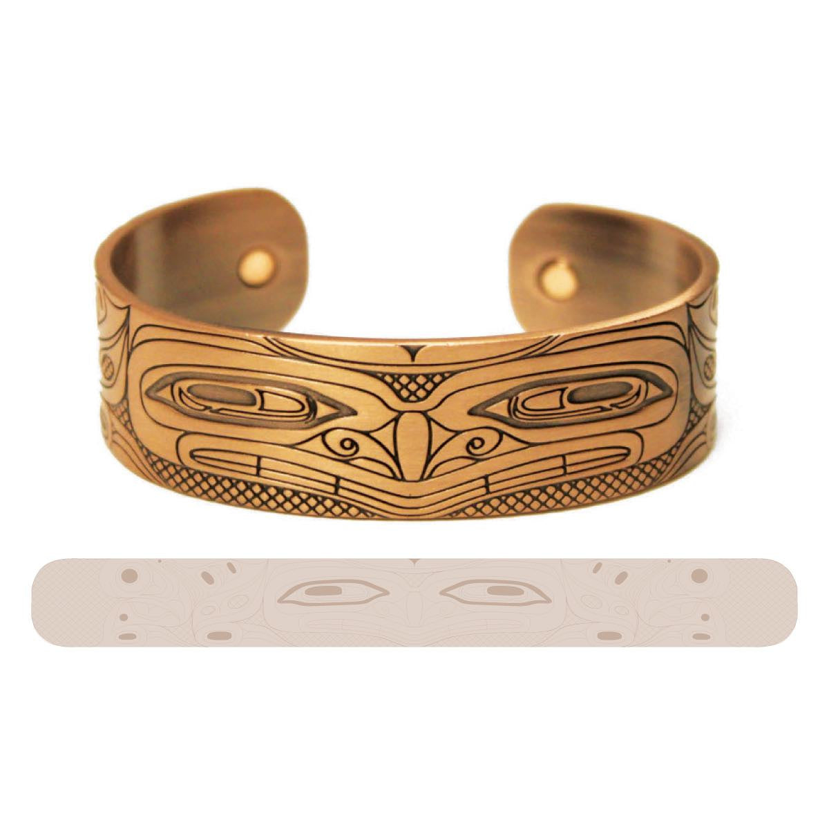Copper Plated Bracelet - Grizzly Bear by Andrew Williams (Haida)