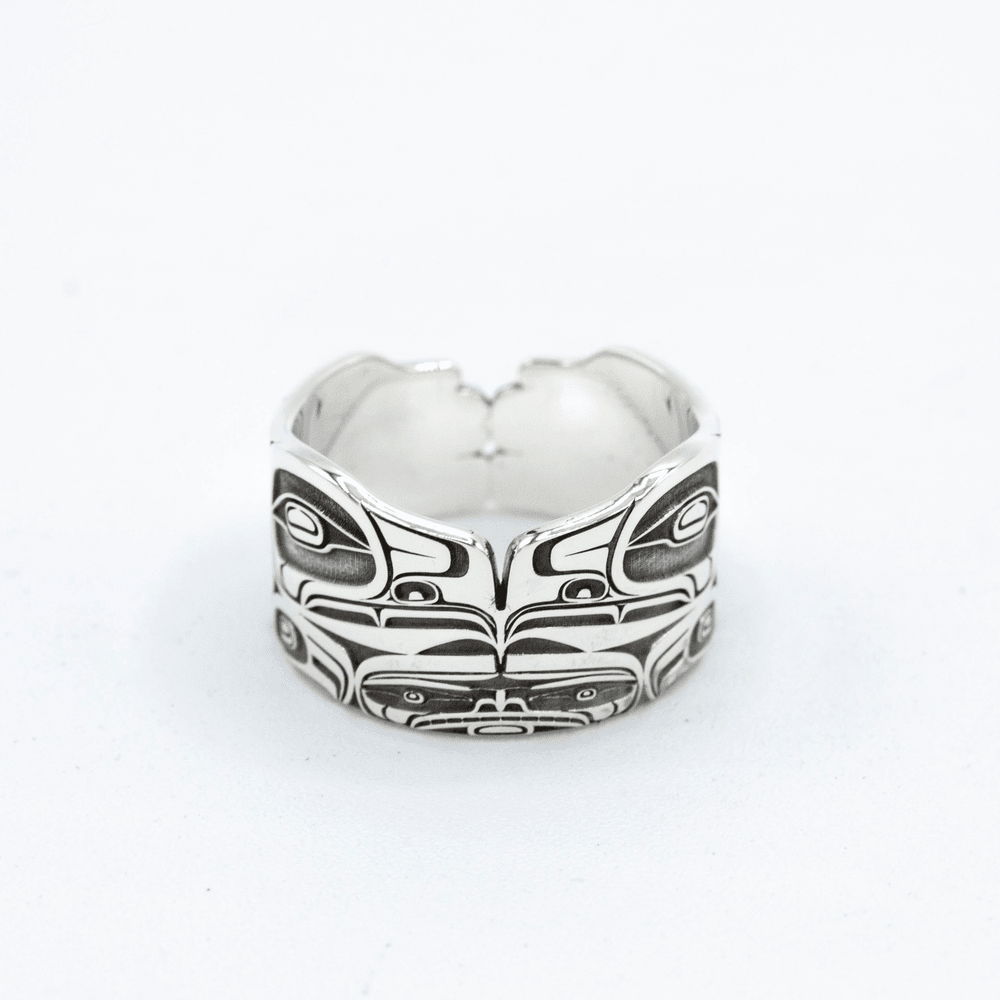 Double Eagle Ring by Kolten Grant. Sterling silver.