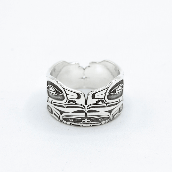 Double Eagle Ring by Kolten Grant. Sterling silver.