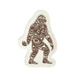 Sasquatch-shaped eco sponge with a brown full-body Sasquatch design by Francis Horne Sr. on a natural sponge