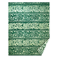 Green fleece blanket with Indigenous designed wolf print