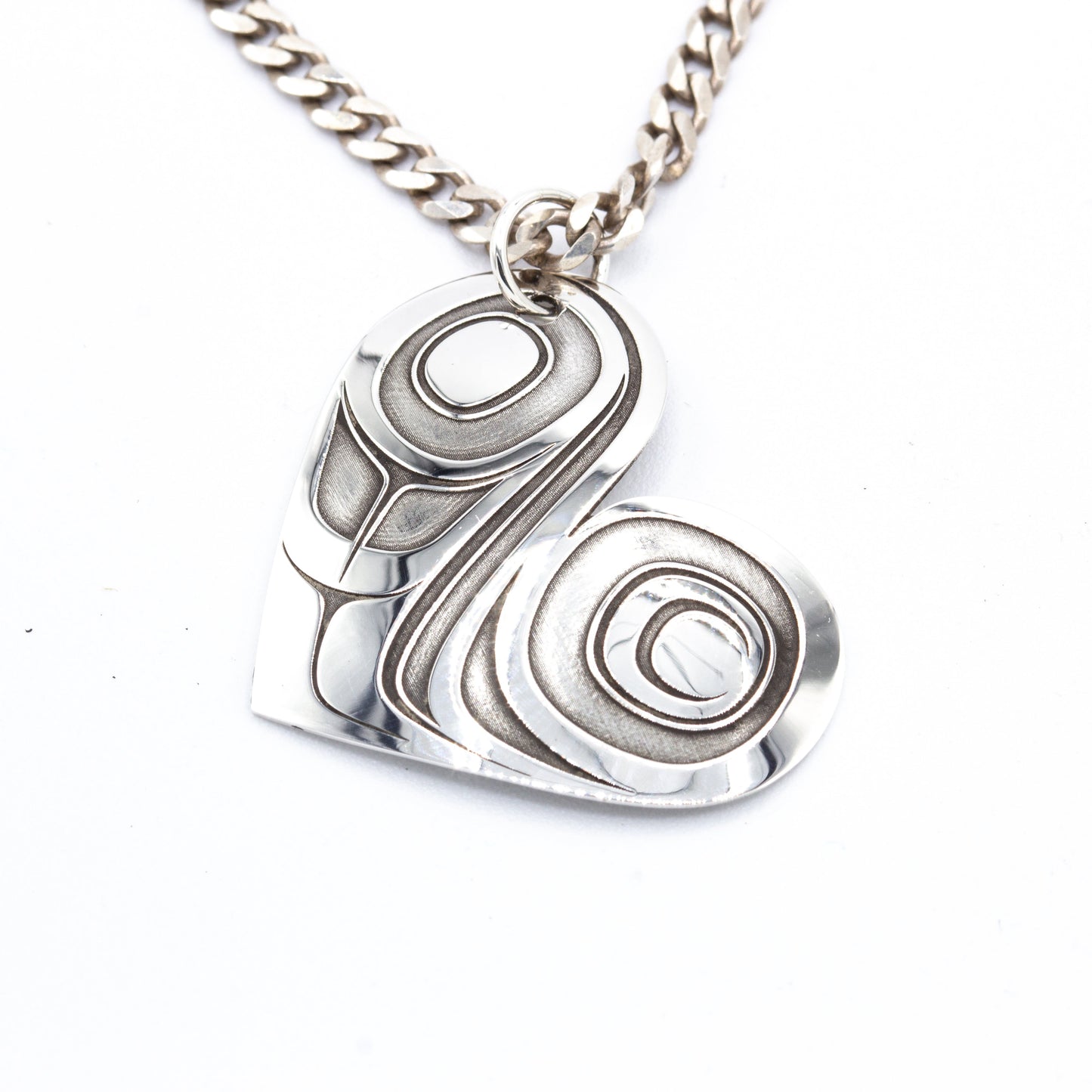 Heart Pendant by Danika Saunders. Sterling silver.