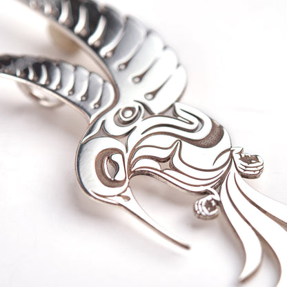 Hummingbird in Flight Pendant by John Velten, alternate view