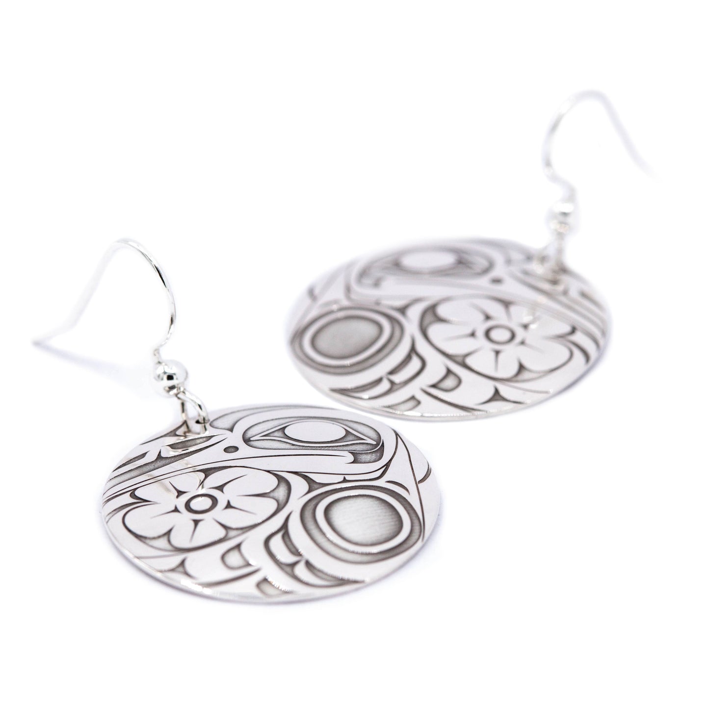 Hummingbird Panel Earrings by Karen Francis, alternate view