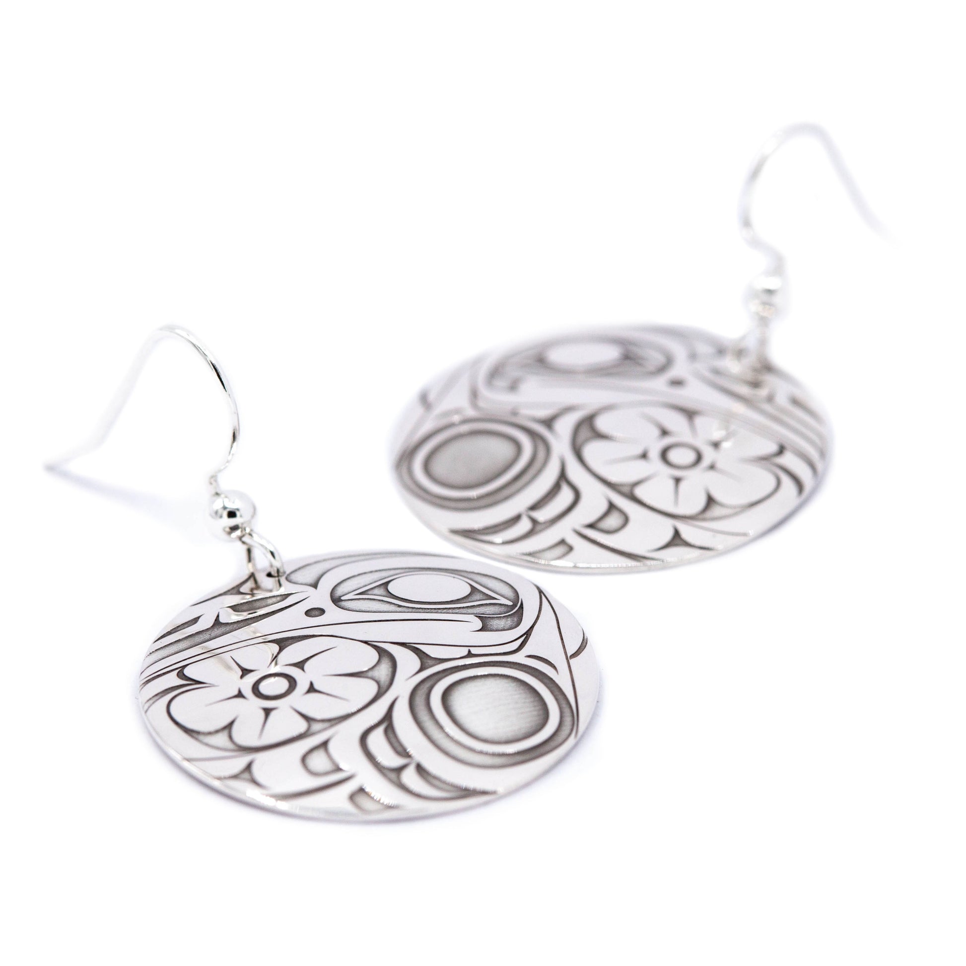 Hummingbird Panel Earrings by Karen Francis, alternate view