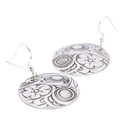 Hummingbird Panel Earrings by Karen Francis, alternate view