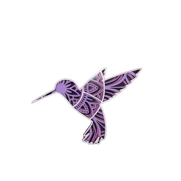 Hummingbird wooden layered art by Spirit Bear Design, hand painted