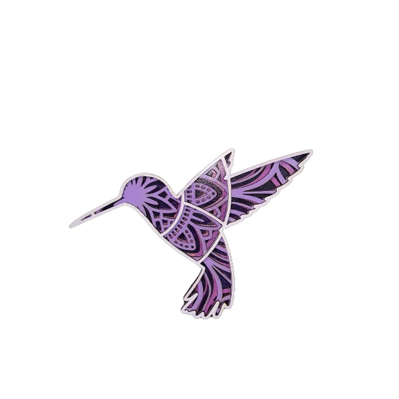 Hummingbird wooden layered art by Spirit Bear Design, hand painted