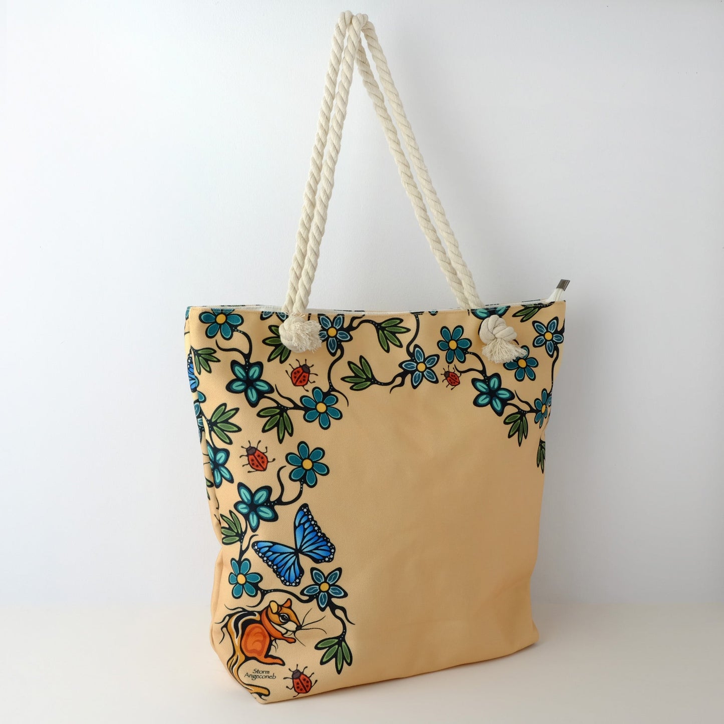 Rope Tote Bag "Little Critters" by Storm Angeconeb