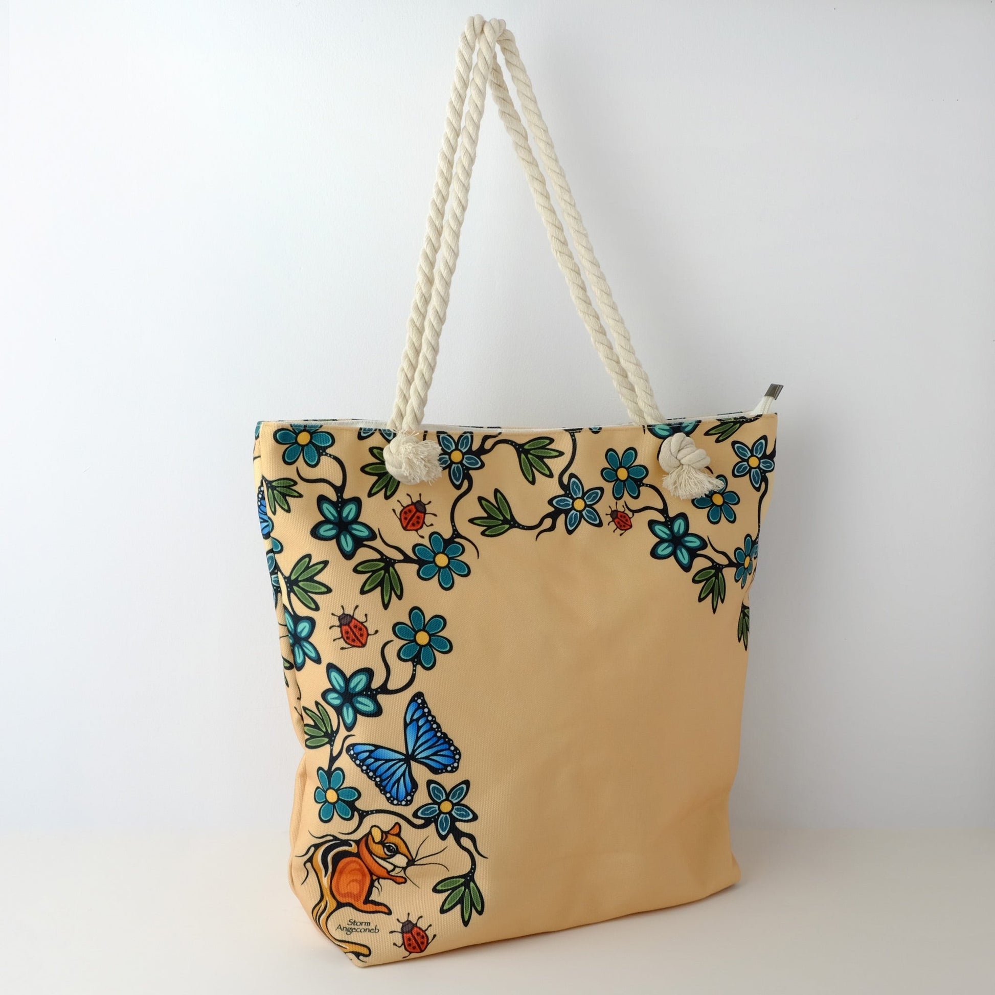 Rope Tote Bag "Little Critters" by Storm Angeconeb