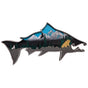 Salmon wooden layered art by Spirit Bear Design, hand painted
