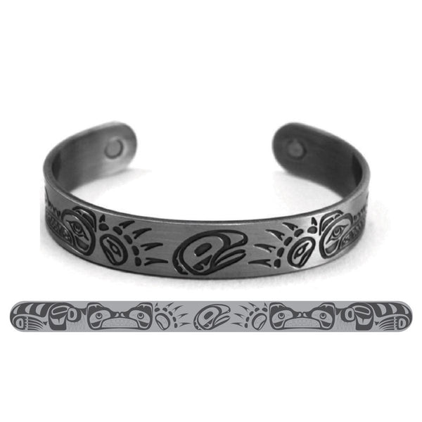 Silver Brushed Copper Bracelet - Bears by Paul Windsor (Haisla Heiltsuk)
