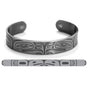 Silver Brushed Copper Bracelet - Eagle by Gordon White (Haida)