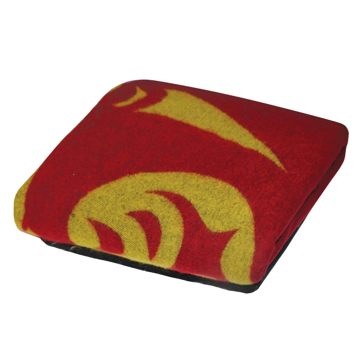 Diversity woven blanket detail showing the four sacred colours and Coast Salish design elements